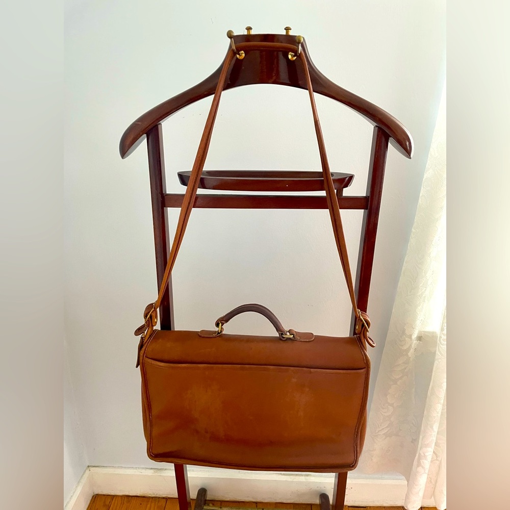 Vintage Coach British Tan Leather Portfolio Briefcase Bag Business Collection - Picture 4 of 14